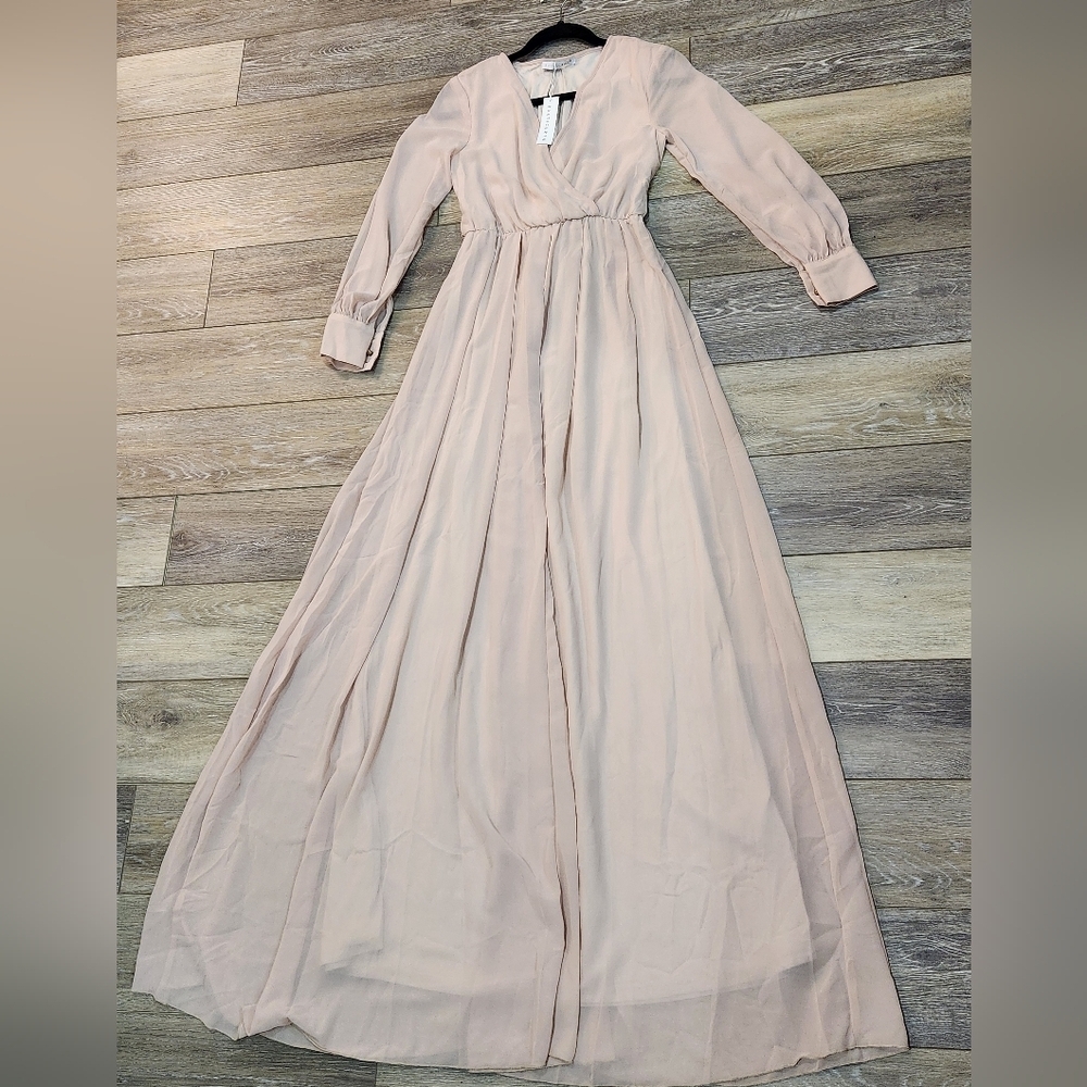 Baltic Born Elegant Pale Pink Maxi Dress Size Xsmall